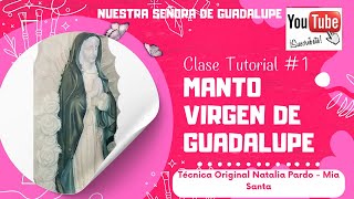 Cómo pintar el manto Virgen de Guadalupe Técnica Mía Santa Parte 1 [upl. by Edin]