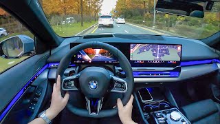 The All New 2024 BMW 530i xDrive M Sport POV Test Drive [upl. by Ewnihc]