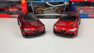 Italian Stallions Clash Alfa Romeo Giulia GTAm 2020 118 Bburago vs Solido Comparison [upl. by Akihdar]