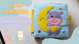 Libro sensorial de fieltro  Bebés 6 meses 18 meses [upl. by Nosde878]