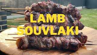 HOW TO MAKE LAMB SOUVLAKI ON SKEWERS  therealgreekchef [upl. by Nnaycart683]