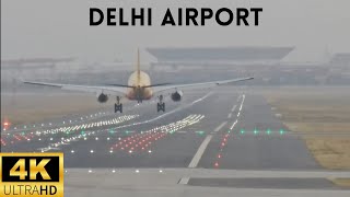 4K Plane Spotting Delhi IGI Airport Terminal3 Arrivals  Runway 29L amp 29R  Evening rush hour [upl. by Auqeenahs]