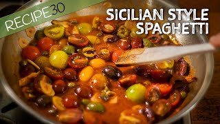 Sicilian Style Spaghetti  Simple 20 minute meal [upl. by Rollo]