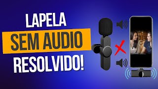 LAPELA SEM FIO NÃO ESTAR SAINDO O AUDIO RESOLVIDO [upl. by Ailaro]