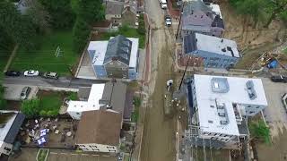 Ellicott City Main Street Flood Damage Drone Video May 28 2018 [upl. by Goer]