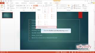 mspowerpoint2013howtocreatebulletedandnumberedlistdemo [upl. by Miche]