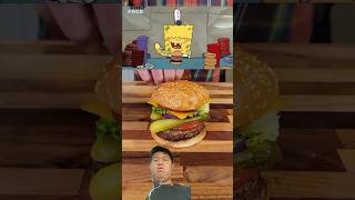 Cooking Burger with Fred spongebob burger funny food krustykrab krabbypatty shorts [upl. by Flodnar]