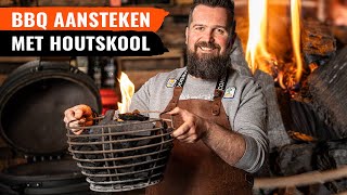 Houtskool aansteken BBQ  De beste manier  Kamado [upl. by Yuht807]