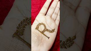 R letter mehndi design 💖R letter mehndi tattoo R letter tattoo design shorts viralvideo mehndi [upl. by Ebsen173]