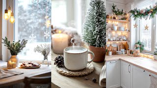 Cozy Scandinavian Small Kitchen Decor Ideas for a Winter Wonderland [upl. by Sateia]