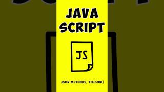 JavaScript JSON Methods and toJSON Quick Overview in 1 Minute [upl. by Nyliac401]