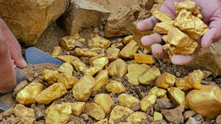 Amazing D0igging Treasure worth millions year from under rock  Mining gold exiting [upl. by Ydoc]