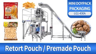 Automatic Retort Pouch Bag Mini Doypack Weighing Packing Machine With Vacuum Device [upl. by Siseneg89]