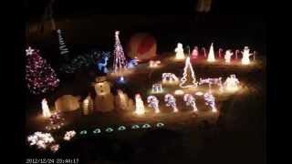 Christmas Eve2012  Webcam 2  Controllable Christmas Lights for Celiac Disease [upl. by Nodnas728]