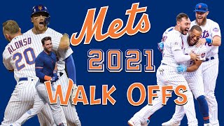 Mets 2021 Walkoff Wins Michael Conforto Jeff McNeil  more come up clutch  Mets Highlights  SNY [upl. by Poland]