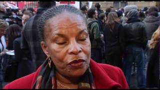 1er tour  La réaction de Christiane Taubira [upl. by Ronnica687]