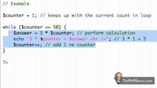 Tutorial 15  PHP While Loop [upl. by Jankell968]