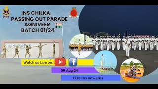 INS CHILKA PASSING OUT PARADE OF AGNIVEER BATCH 0124 [upl. by Nylekcaj]