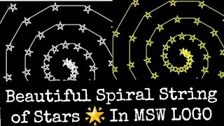 BEAUTIFUL STRING OF STARS IN MSW LOGO  MSW LOGO FOR BEGINNERS  MSW LOGO REPCOUNT COMMAND [upl. by Ayvid]