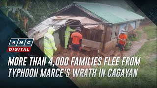 More than 4000 families flee from Typhoon Marces wrath in Cagayan  ANC [upl. by Oraneg]