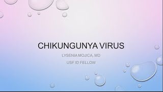 Chikungunya and the Tropical Americas  Lysenia Mojica MD [upl. by Ubald599]