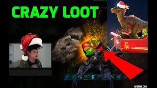 EPIC LOOT  RAPTOR SANTA amp GOTCHA WINTER WONDERLAND  Official PvP Ark Survival [upl. by Beera]