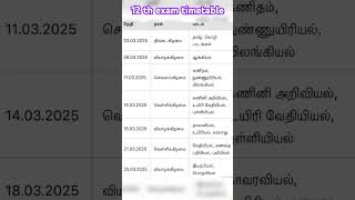 12th exam timetable timetable 12th exam [upl. by Larentia655]