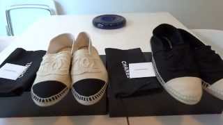 SOLD Chanel Espadrilles Canvas 2 color BlackWhite  WhiteBlack in size 39 [upl. by Alpheus]