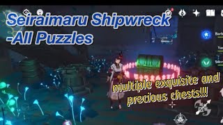 Seiraimaru Ship Puzzles Guide Multiple Chests Seiraimaru Inazuma  Genshin Impact [upl. by Munafo]