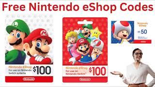 Free Nintendo Eshop Codes 2024 Live Proof Unused  Free Nintendo Gift Card Codes 2024 [upl. by Leinaj]