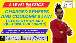 A Level Physics A Charged Spheres Coulombs law and equilibrium of forces [upl. by Lillith]