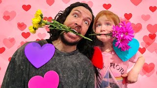 ❤️ VALENTINES DAY CHALLENGE ❤️ Adley and Dad play a surprise GAME SHOW with Hearts Flowers amp Magic [upl. by Cannon]