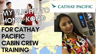 Flight to Hong Kong for cathay pacific cabin crew training [upl. by Werner241]