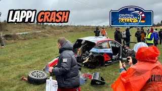 Lappi Crash WRC central European 2023 • show and Crash [upl. by Cordeelia]