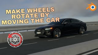 How to Make Car Wheels Rotate With the Movement of the Car in 1 Minute  Blender Tutorial [upl. by Naoma]