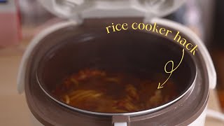 How to cook hot pot in a rice cooker  easy rice cooker hacks [upl. by Aneetsirk]