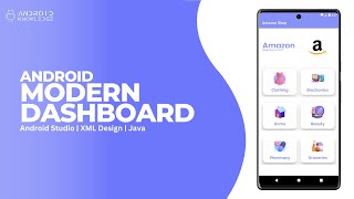 Modern Dashboard Design in Android Studio using CardView  XML Material UI Design [upl. by Nylrem]