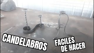 CANDELABROS SIMPLES  COMO HACER CANDELABROS 500subs [upl. by Razid]