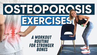 OSTEOPOROSIS EXERCISES  A WORKOUT ROUTINE FOR STRONGER BONES [upl. by Initirb]