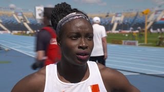 IAAF WU20 Championships Bydgoszcz 2016 100m Women Qual Basirah Sharifa NASIR BAR [upl. by Nylodam]