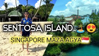 Visit Sentosa Island Singapore Maza Agya 🏝️😍🇸🇬 singapore singaporevlog sentosa [upl. by Bonnee706]