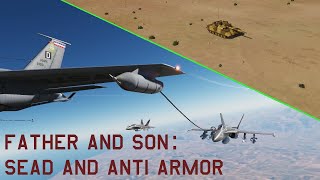 Father and Son SEAD and Anti Armor  DCS F18 [upl. by Scottie126]