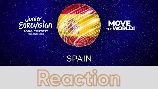 Junior Eurovision 2020 – Spain Reaction⎥Soleá – Palante [upl. by Kindig]