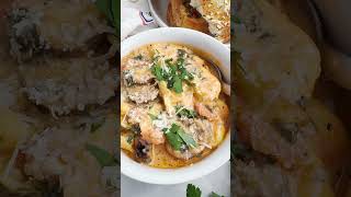 Creamy Sausage Tortellini Soup shorts [upl. by Beuthel]