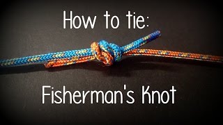 How to Tie a Double Fishermans Knot or Prussik Loopmov [upl. by Assadah]