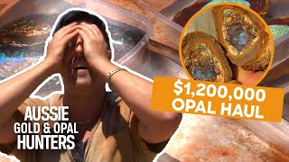 The Opal Whisperers Find LITERALLY The BIGGEST Opal In Outback Opal Hunters History [upl. by Rebmik]