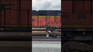 BNSF SD70ACe startup while moving [upl. by Nolaj]