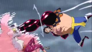 Luffys Epic Gear Fourth Kong Gun against Doflamingo Eng Subbedゴムゴムの大猿王銃（キングコングガン [upl. by Sible805]