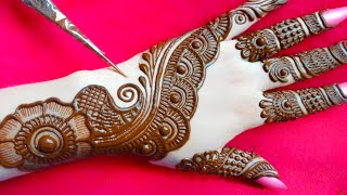 New easy Stylish backhand mehndi design  simple mehndi design  mehndi design  mehandi  mehndi [upl. by Perla105]