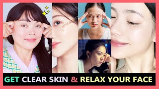 Get Clear Skin Relax Your Face After School After Work  FULL FACE EXERCISE DAILY [upl. by Lawler]